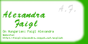 alexandra faigl business card